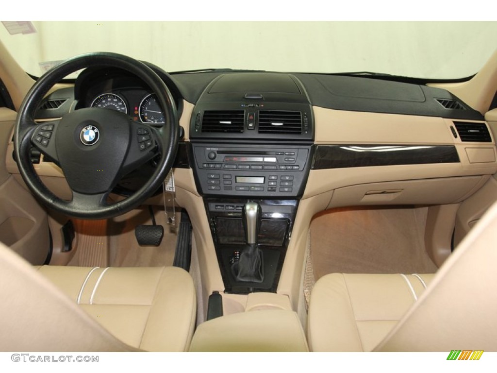 2007 BMW X3 3.0si Sand Beige Dashboard Photo #79652116