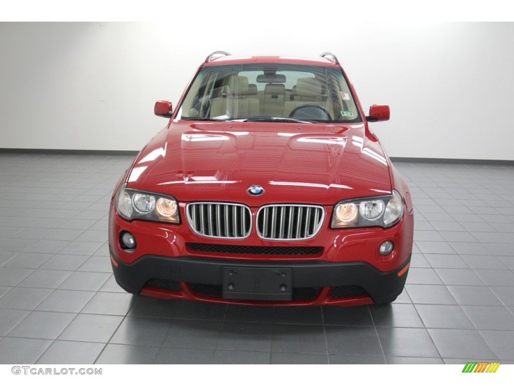2007 X3 3.0si - Crimson Red / Sand Beige photo #6