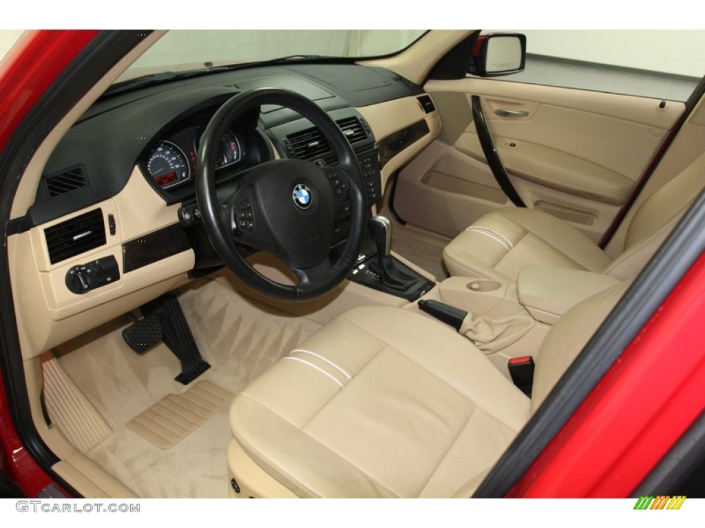 Sand Beige Interior 2007 BMW X3 3.0si Photo #79652279