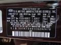 IRR: Dark Cherry 2012 Kia Sorento LX Color Code