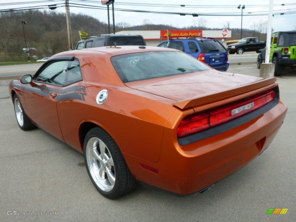 2011 Challenger R/T Classic - Toxic Orange Pearl / Dark Slate Gray photo #3