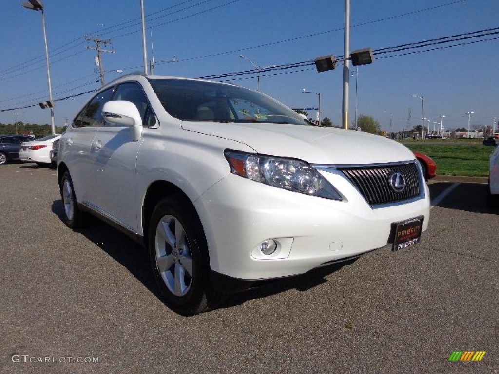 2010 RX 350 AWD - Starfire White Pearl / Parchment/Brown Walnut photo #9