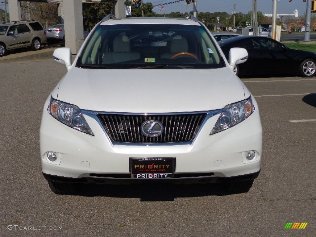 2010 RX 350 AWD - Starfire White Pearl / Parchment/Brown Walnut photo #10