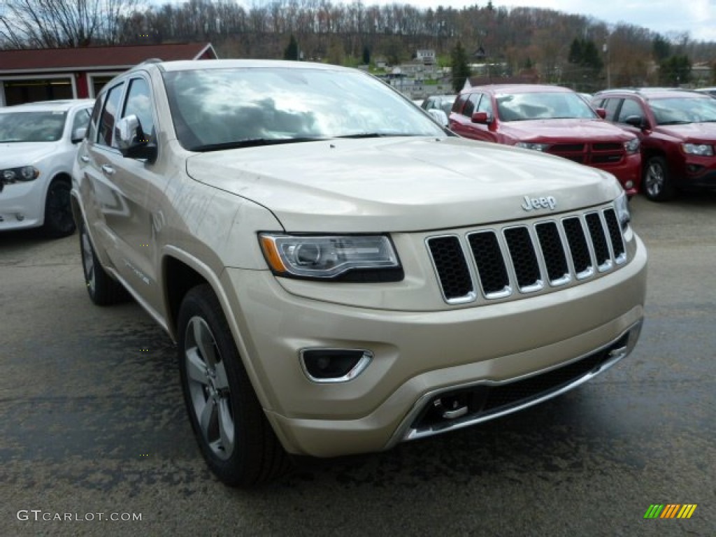 2014 Grand Cherokee Overland 4x4 - Cashmere Pearl / Overland Nepal Jeep Brown Light Frost photo #7