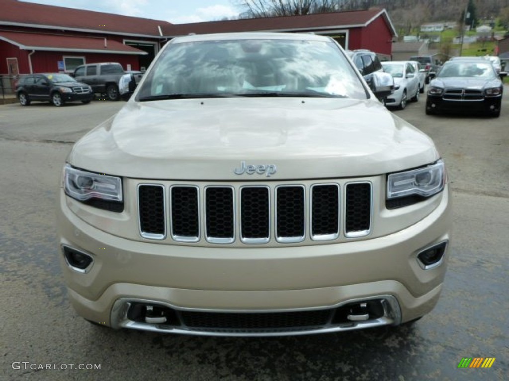 2014 Grand Cherokee Overland 4x4 - Cashmere Pearl / Overland Nepal Jeep Brown Light Frost photo #8