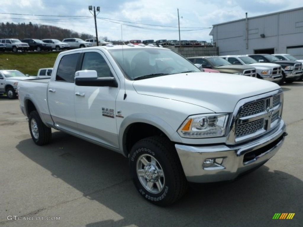 Bright White 2013 Ram 2500 Laramie Crew Cab 4x4 Exterior Photo #79654880