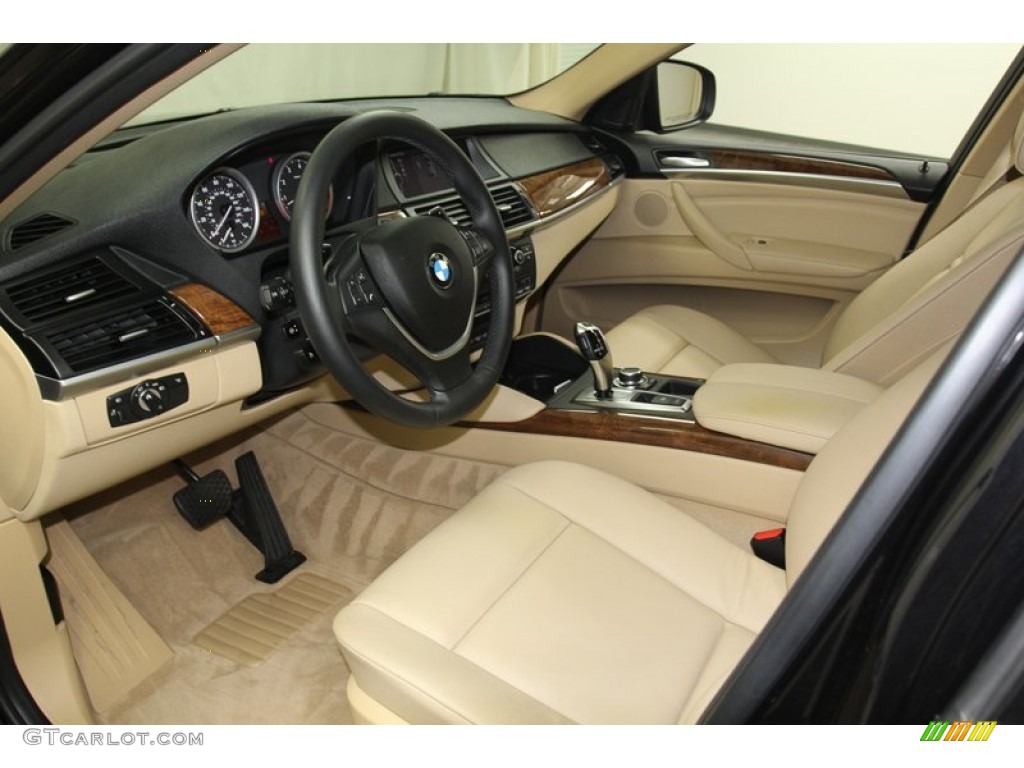 2012 X6 xDrive35i - Jet Black / Sand Beige photo #13