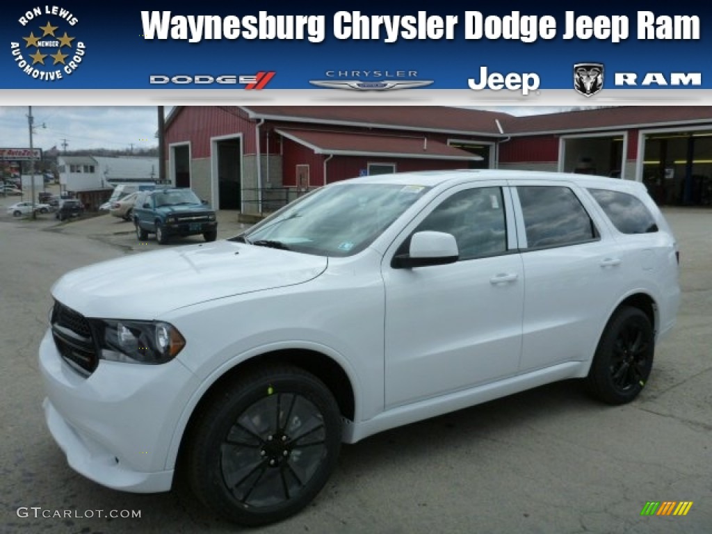 2013 Durango SXT Blacktop AWD - Bright White / Blacktop Black/Red photo #1