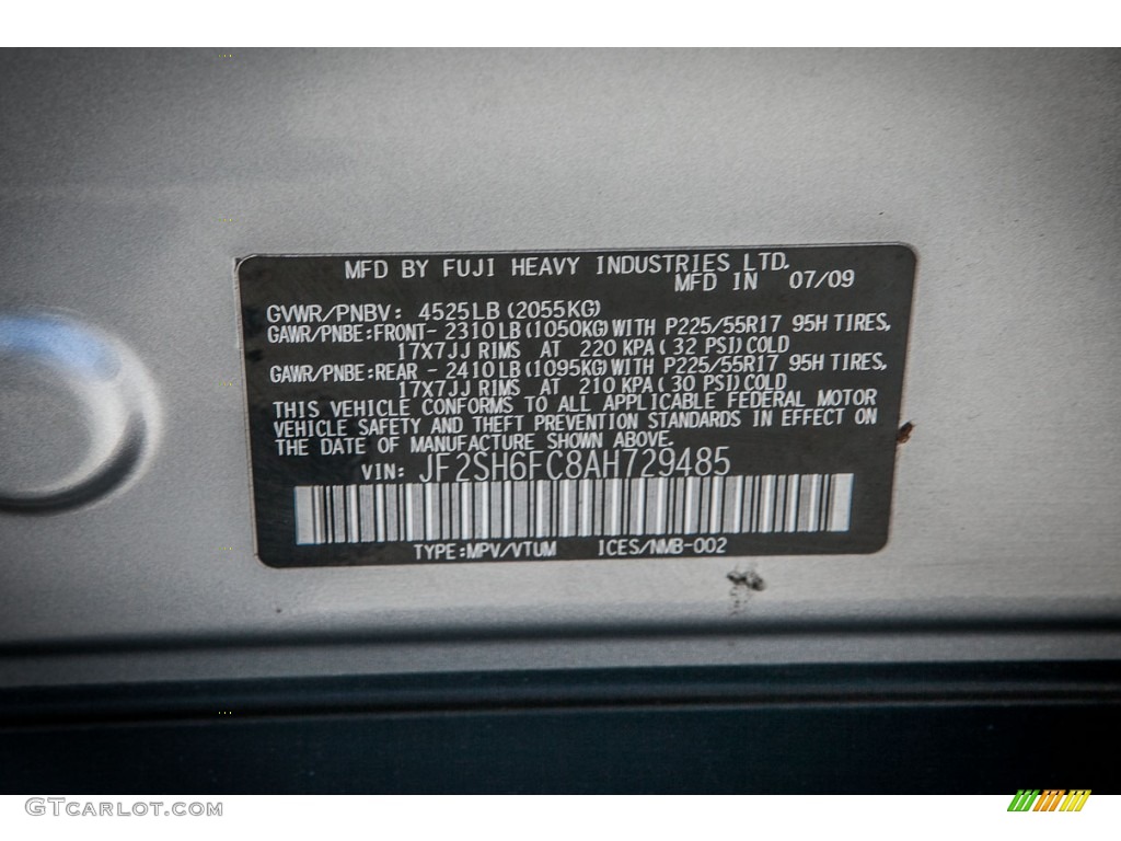 2010 Forester 2.5 XT Limited - Steel Silver Metallic / Platinum photo #20