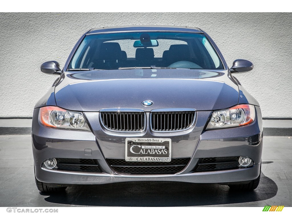 2007 3 Series 328i Sedan - Space Gray Metallic / Black photo #2