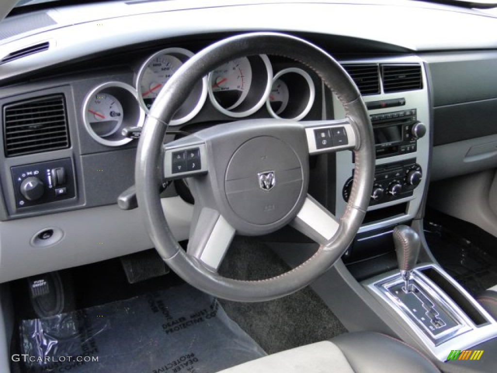 2007 Dodge Charger SRT-8 Dark Slate Gray/Light Slate Gray Steering Wheel Photo #79657427
