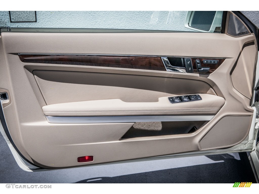 2010 Mercedes-Benz E 350 Coupe Almond Beige Door Panel Photo #79659566