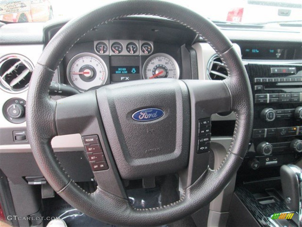 2010 Ford F150 FX2 SuperCrew Black Steering Wheel Photo #79659675