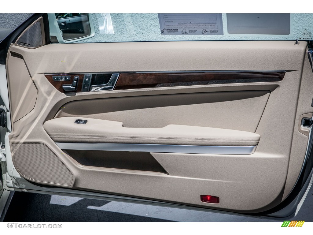 2010 Mercedes-Benz E 350 Coupe Almond Beige Door Panel Photo #79659684