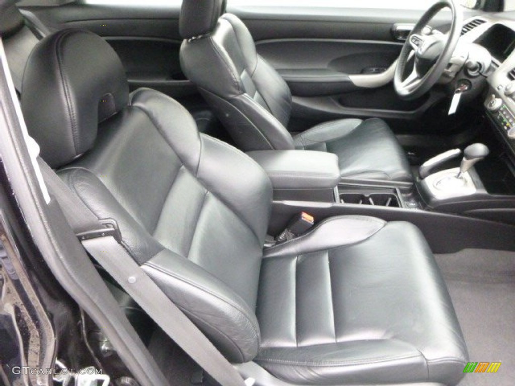 Black Interior 2008 Honda Civic EX-L Coupe Photo #79660061