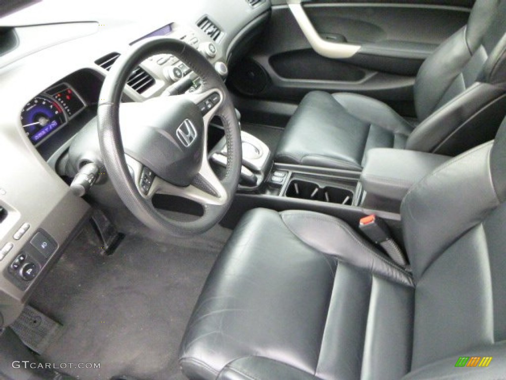 Black Interior 2008 Honda Civic EX-L Coupe Photo #79660188