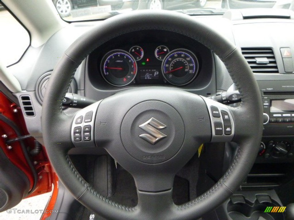 2012 Suzuki SX4 Crossover AWD Black Steering Wheel Photo #79661388