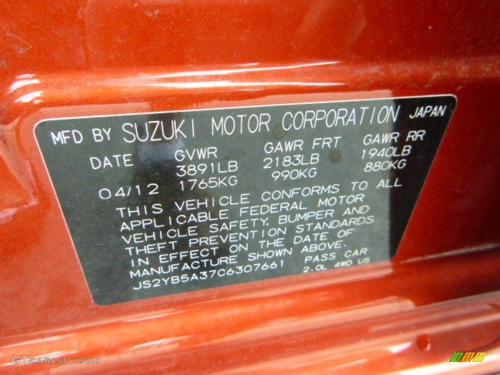 2012 SX4 Crossover AWD - Sunlight Copper Metallic / Black photo #24