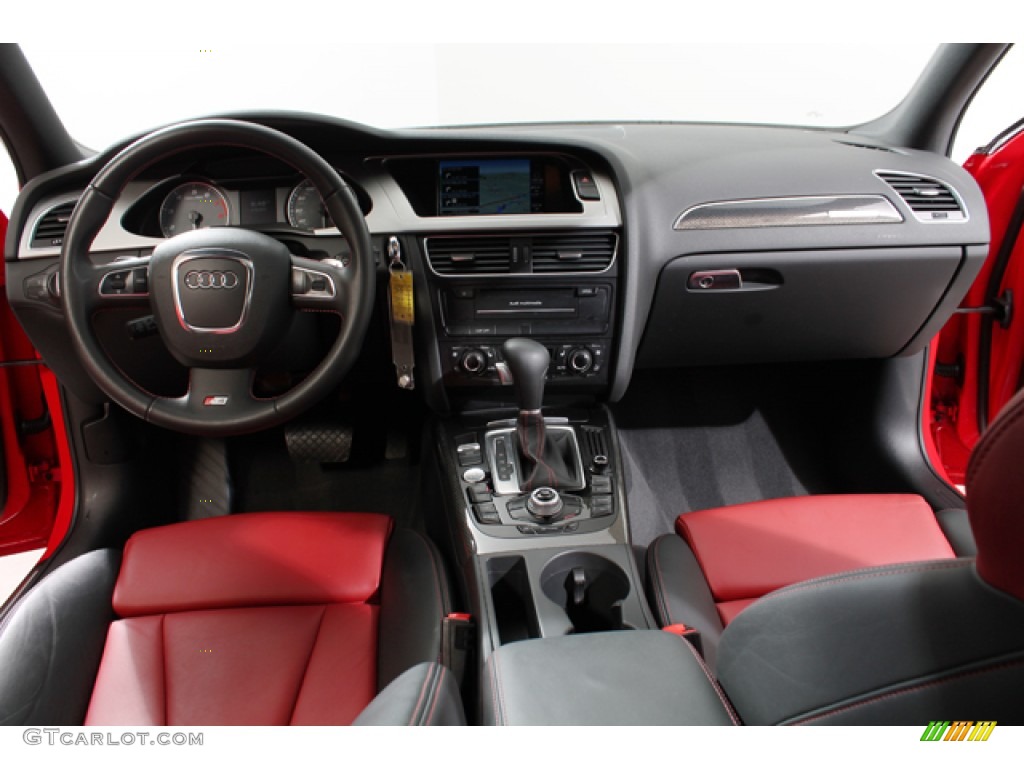 2010 Audi S4 3.0 quattro Sedan Black/Red Dashboard Photo #79662240