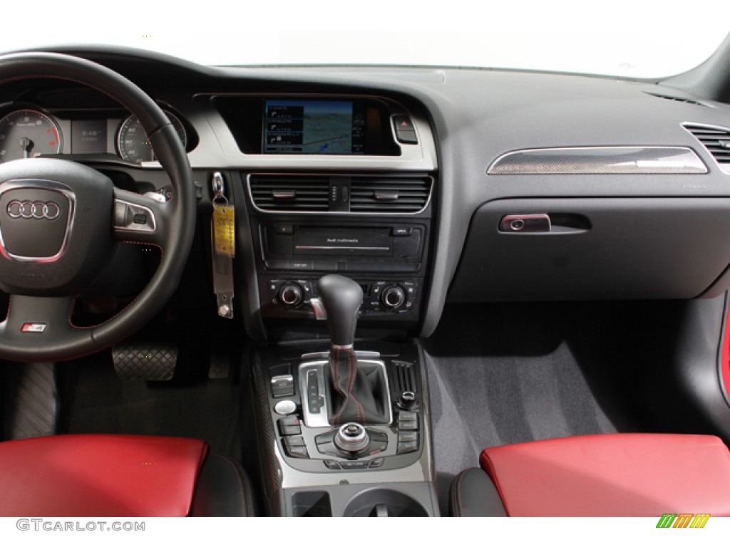 2010 Audi S4 3.0 quattro Sedan Black/Red Dashboard Photo #79662294