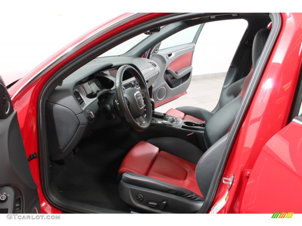 Black/Red Interior 2010 Audi S4 3.0 quattro Sedan Photo #79662463