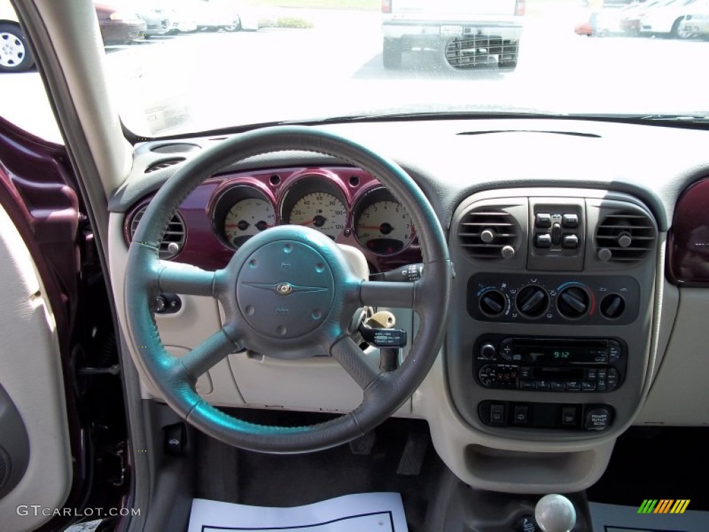 2001 PT Cruiser Limited - Deep Cranberry Pearl / Taupe/Pearl Beige photo #12