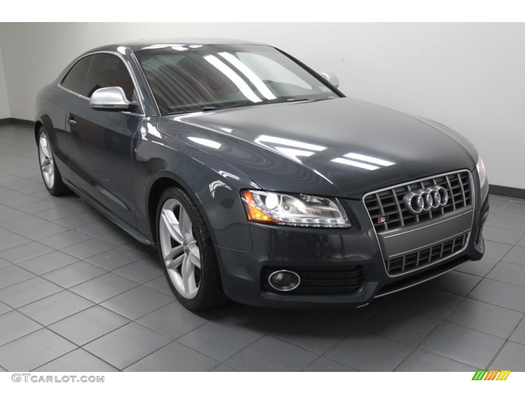 2008 S5 4.2 quattro - Meteor Grey Pearl Effect / Magma Red photo #1