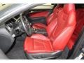 2008 Audi S5 Magma Red Interior Front Seat Photo
