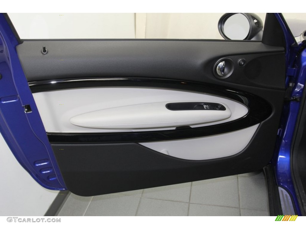 2013 Mini Cooper Paceman Leather/Cloth Hot Cross Carbon Black Door Panel Photo #79664325