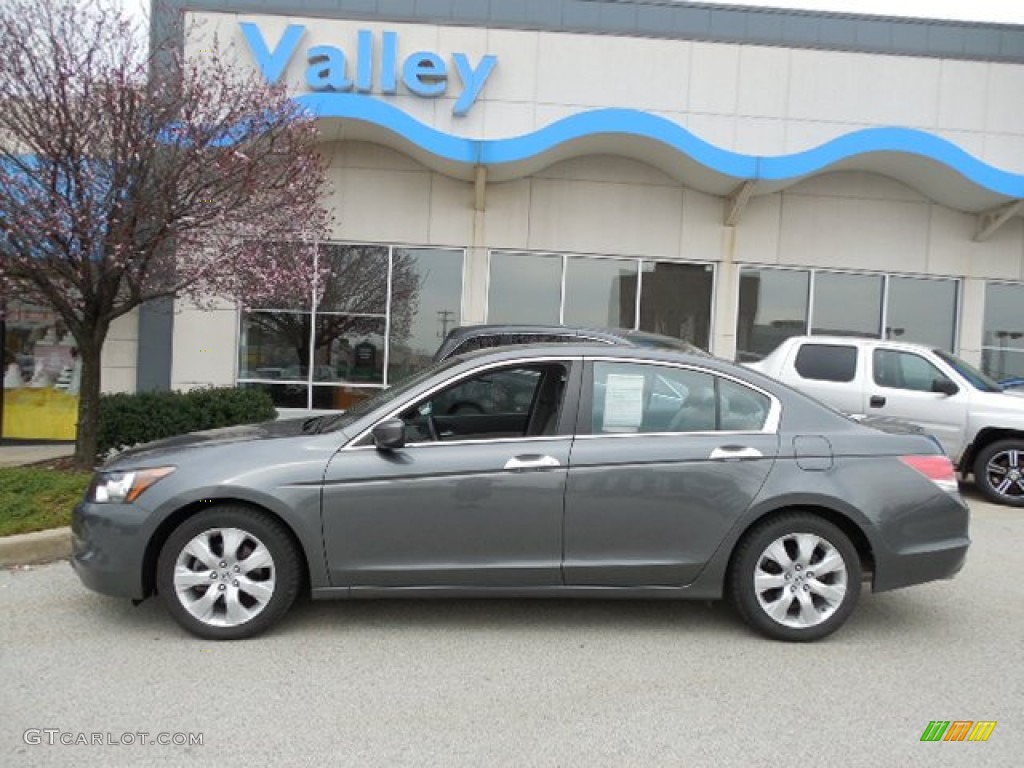 2010 Accord EX-L V6 Sedan - Polished Metal Metallic / Gray photo #2