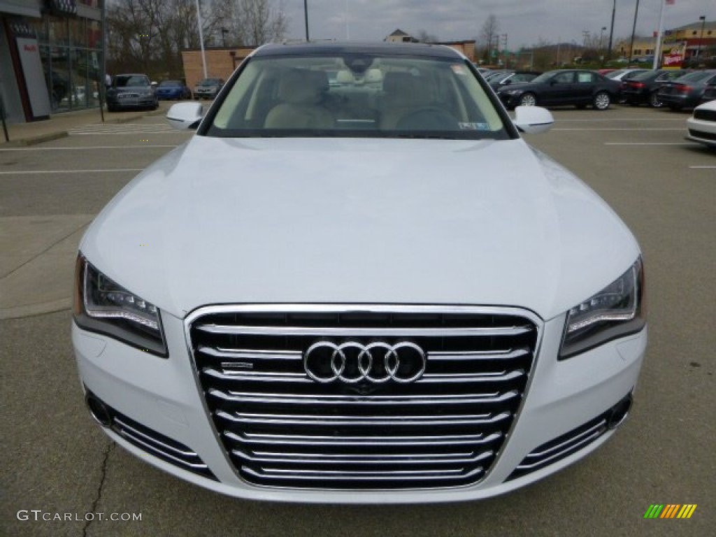 Glacier White Metallic 2014 Audi A8 L TDI quattro Exterior Photo #79665249