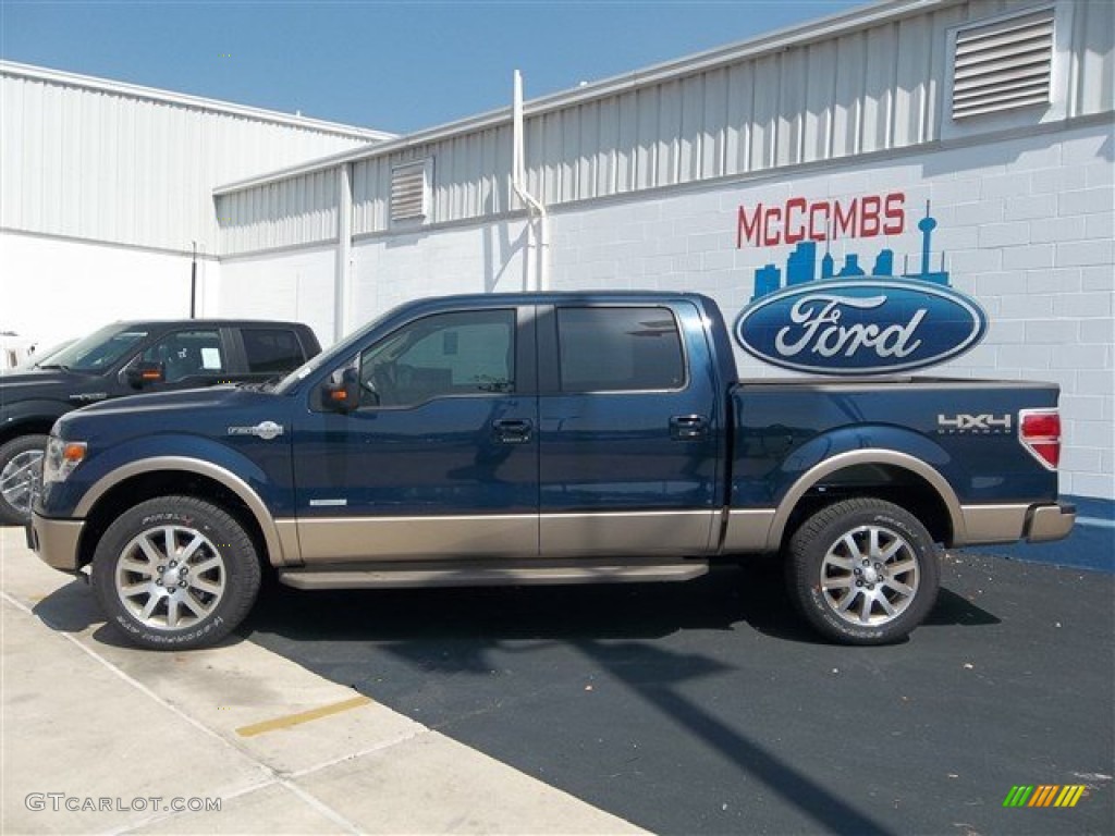 2013 F150 King Ranch SuperCrew 4x4 - Blue Jeans Metallic / King Ranch Chaparral Leather photo #3