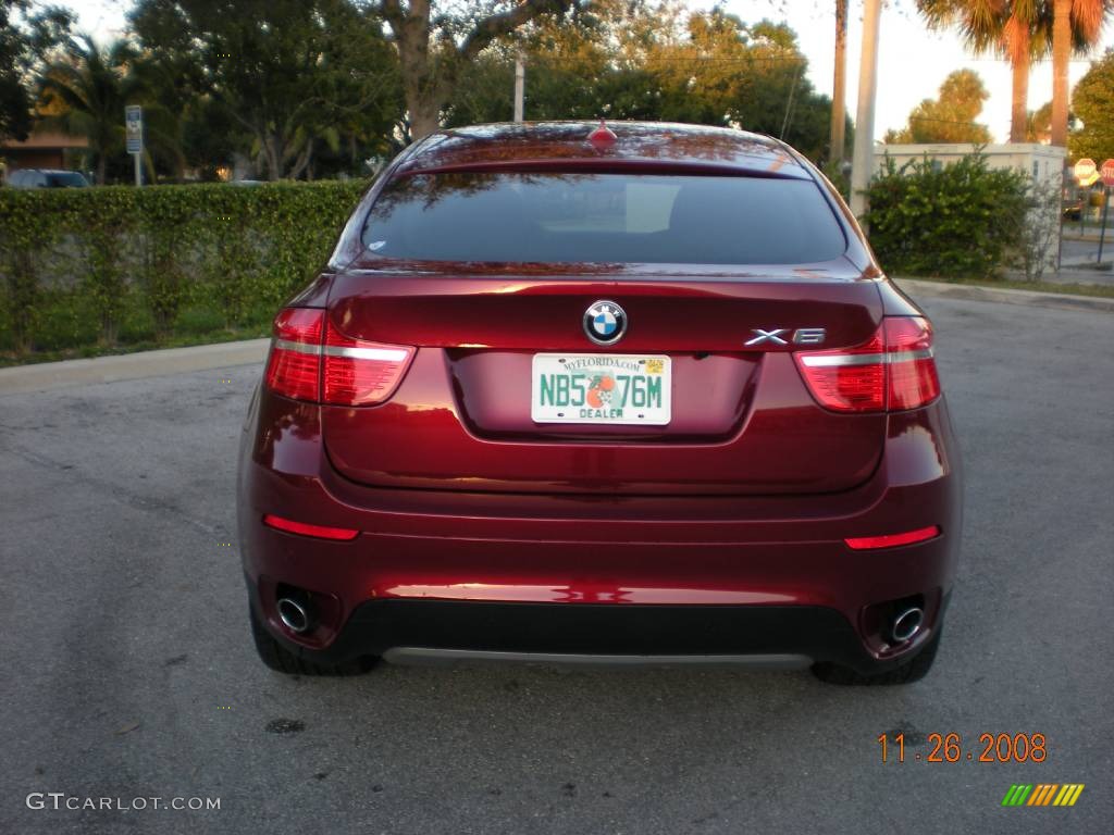 2008 X6 xDrive35i - Vermilion Red Metallic / Black photo #14