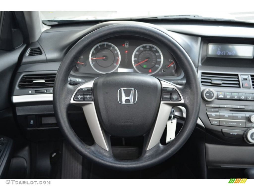 2011 Honda Accord LX Sedan Black Steering Wheel Photo #79667295