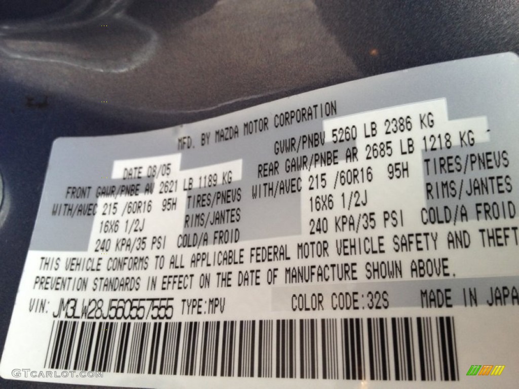 2006 MPV Color Code 32S for Galaxy Gray Mica Photo #79667905