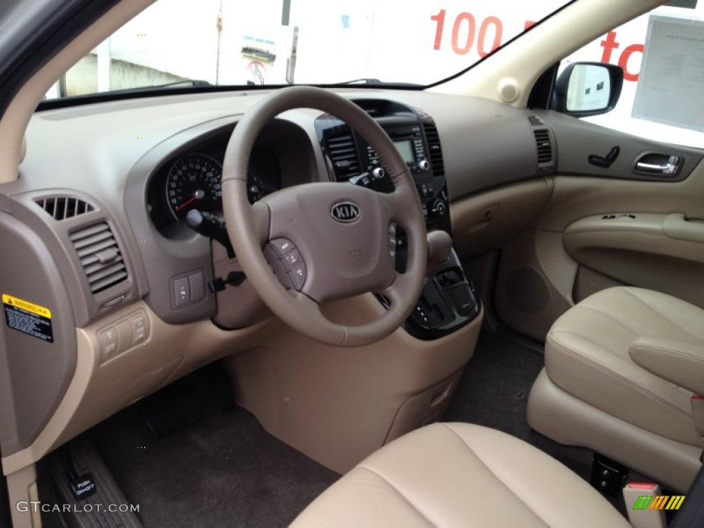 Beige Interior 2012 Kia Sedona EX Photo #79668633