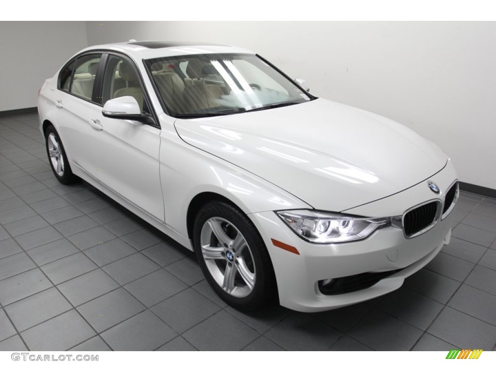 2013 3 Series 328i Sedan - Mineral White Metallic / Venetian Beige photo #6