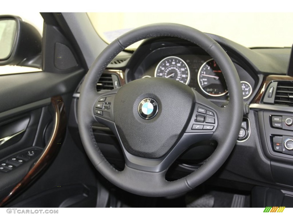 2013 3 Series 328i Sedan - Glacier Silver Metallic / Black photo #28