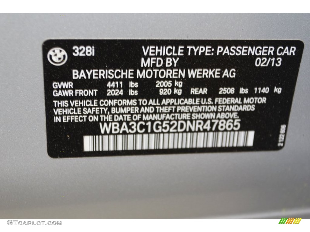 2013 3 Series 328i Sedan - Glacier Silver Metallic / Black photo #9