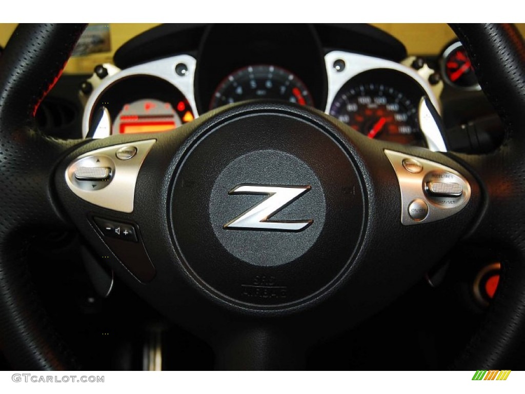 2012 Nissan 370Z Sport Coupe Black Steering Wheel Photo #79671805