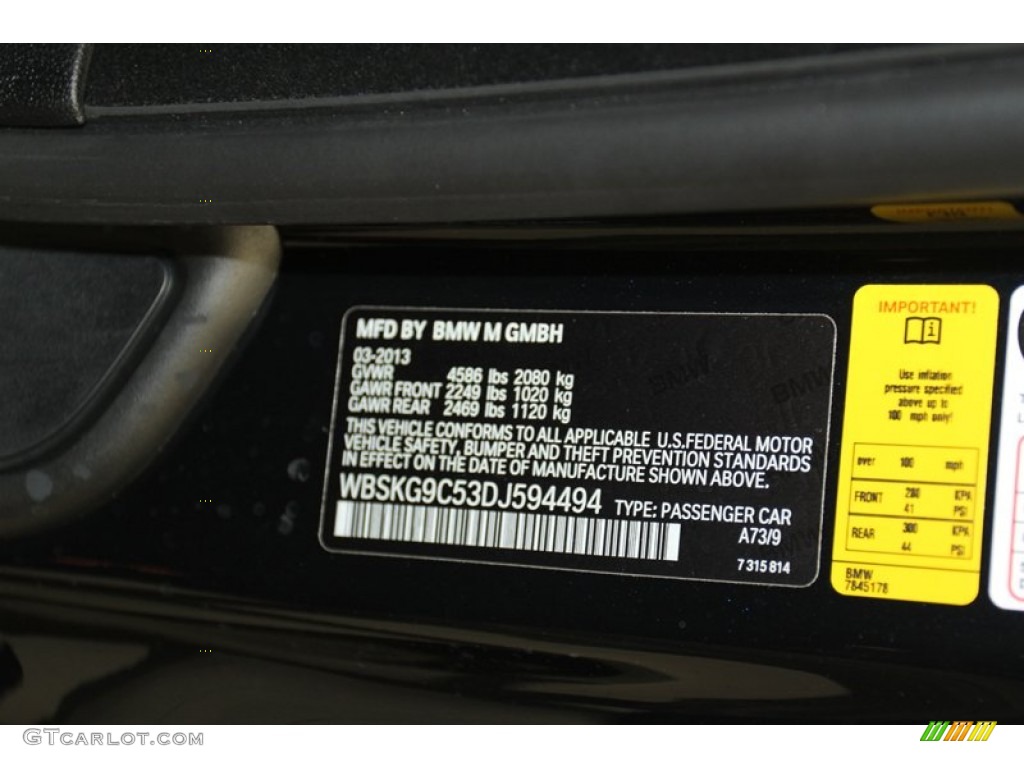 2013 M3 Color Code A73 for Jerez Black Metallic Photo #79672779