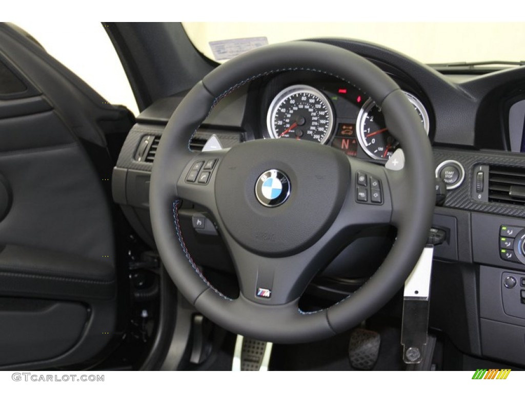 2013 BMW M3 Coupe Black Steering Wheel Photo #79672986