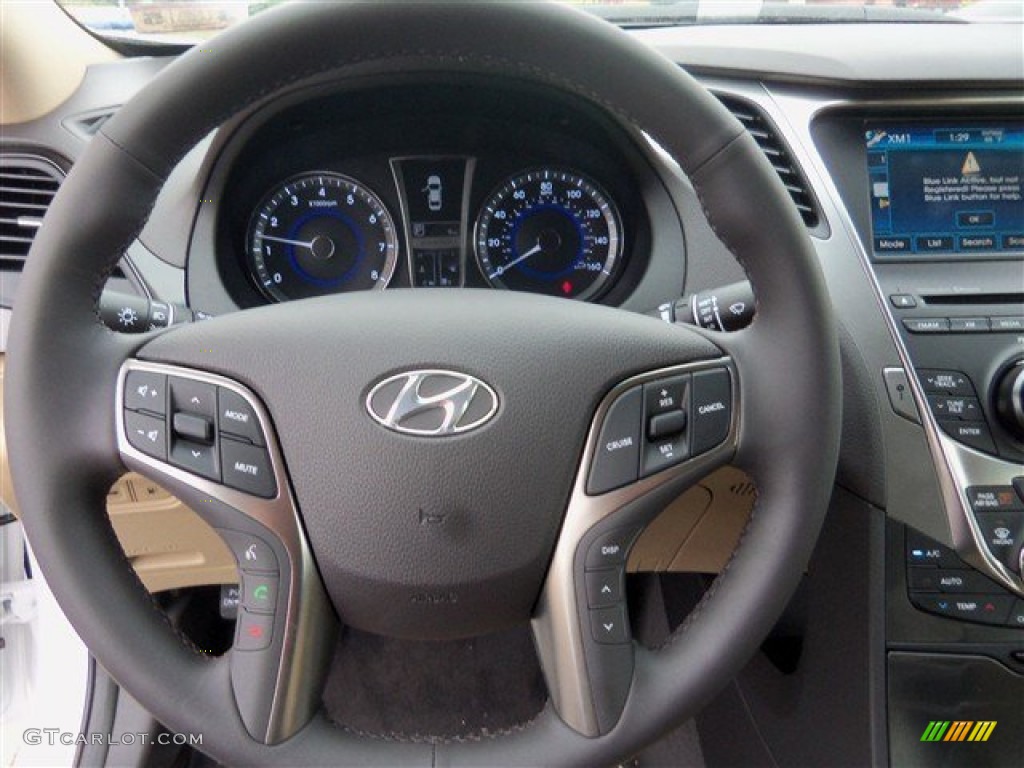 2013 Hyundai Azera Standard Azera Model Camel Steering Wheel Photo #79673348