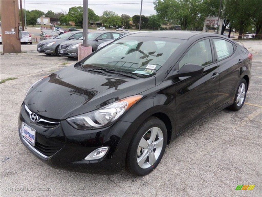 2013 Elantra GLS - Black / Beige photo #1