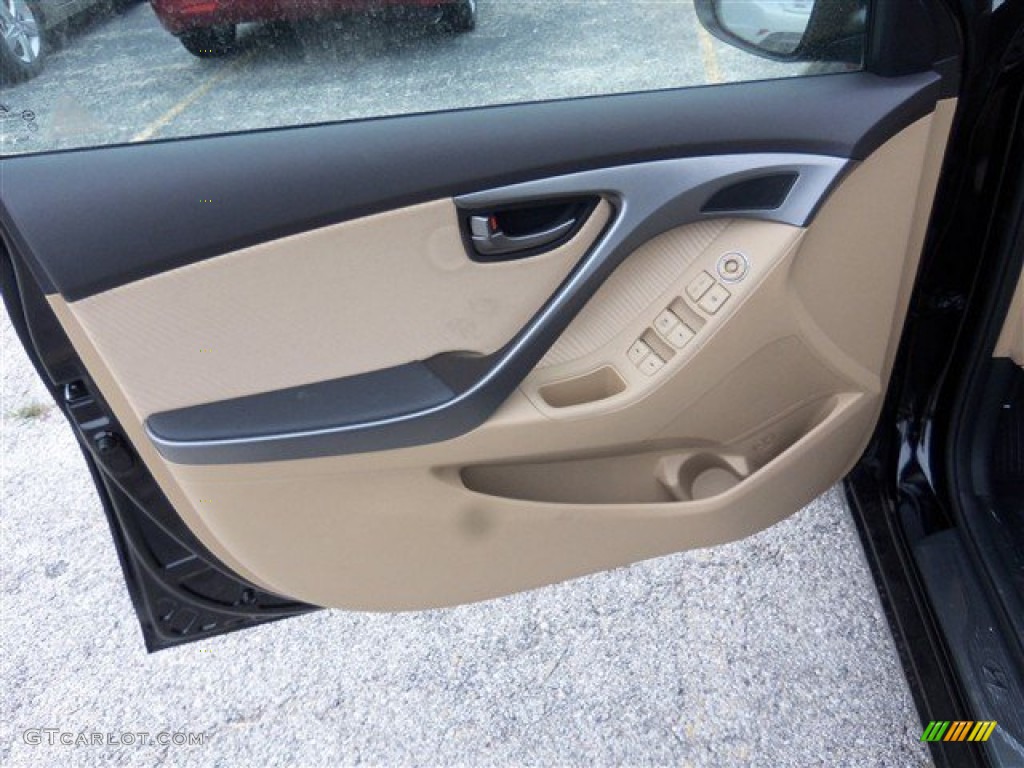 2013 Elantra GLS - Black / Beige photo #6