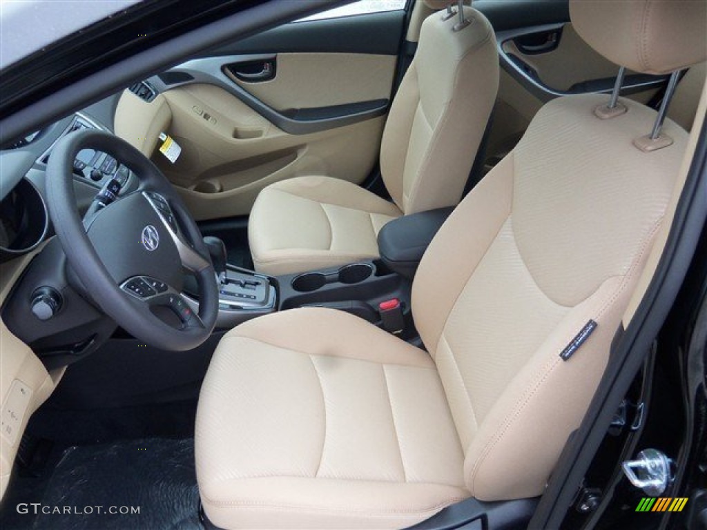 2013 Elantra GLS - Black / Beige photo #8