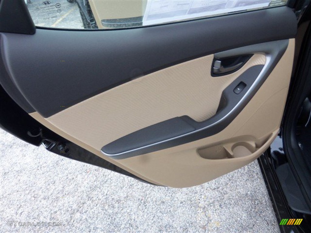 2013 Elantra GLS - Black / Beige photo #9