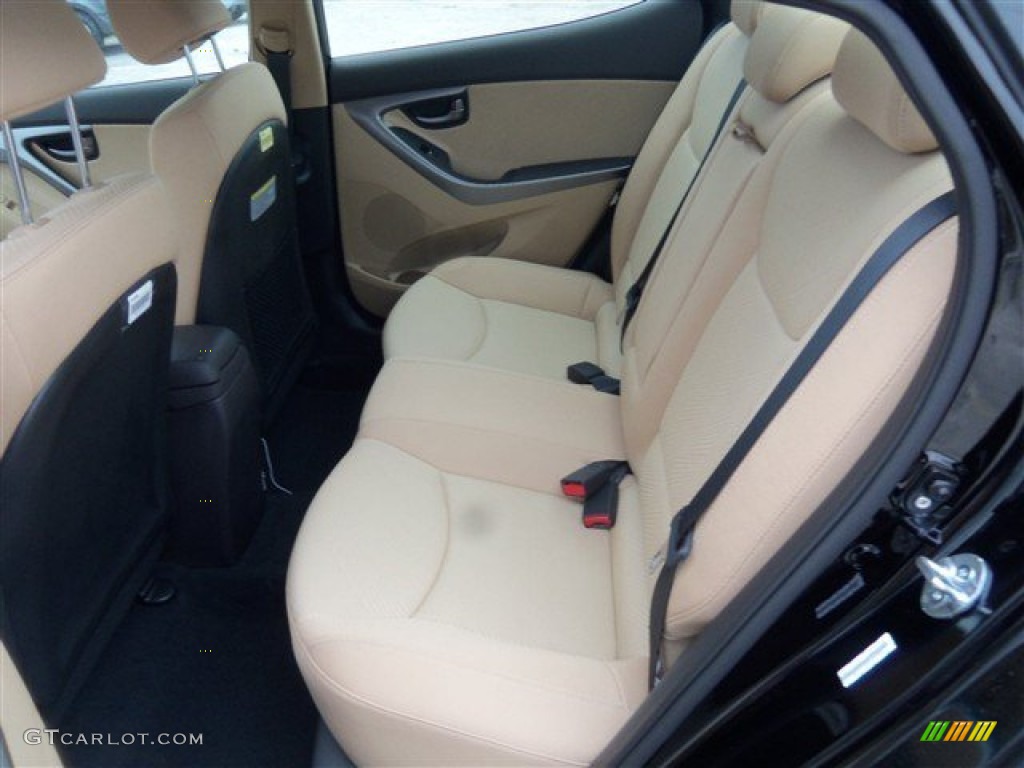 2013 Elantra GLS - Black / Beige photo #10