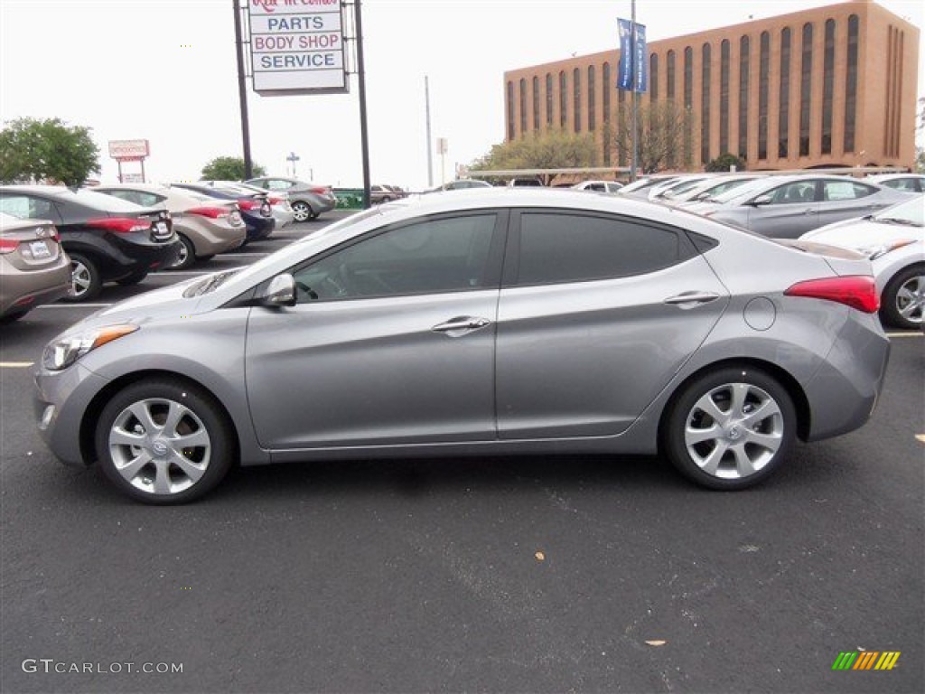 2013 Elantra Limited - Titanium Gray Metallic / Gray photo #6
