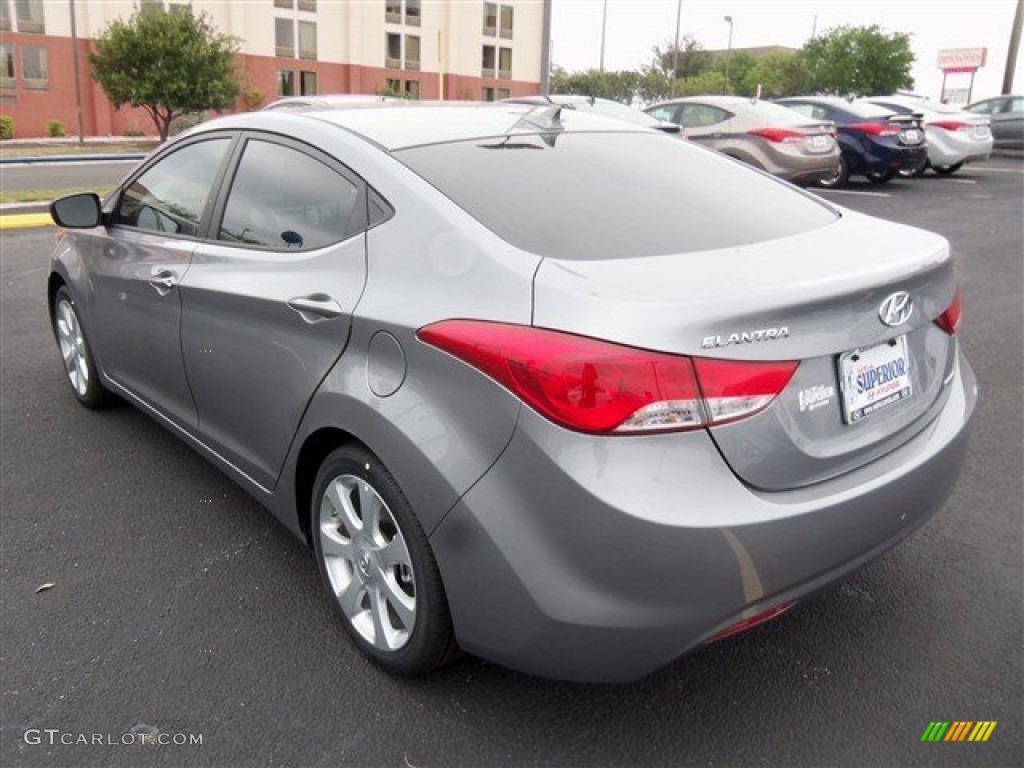 2013 Elantra Limited - Titanium Gray Metallic / Gray photo #7